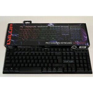 LVLUP Pro Gaming Keyboard LED Keys Black NumberPad Comfort Gaming Used - Working
